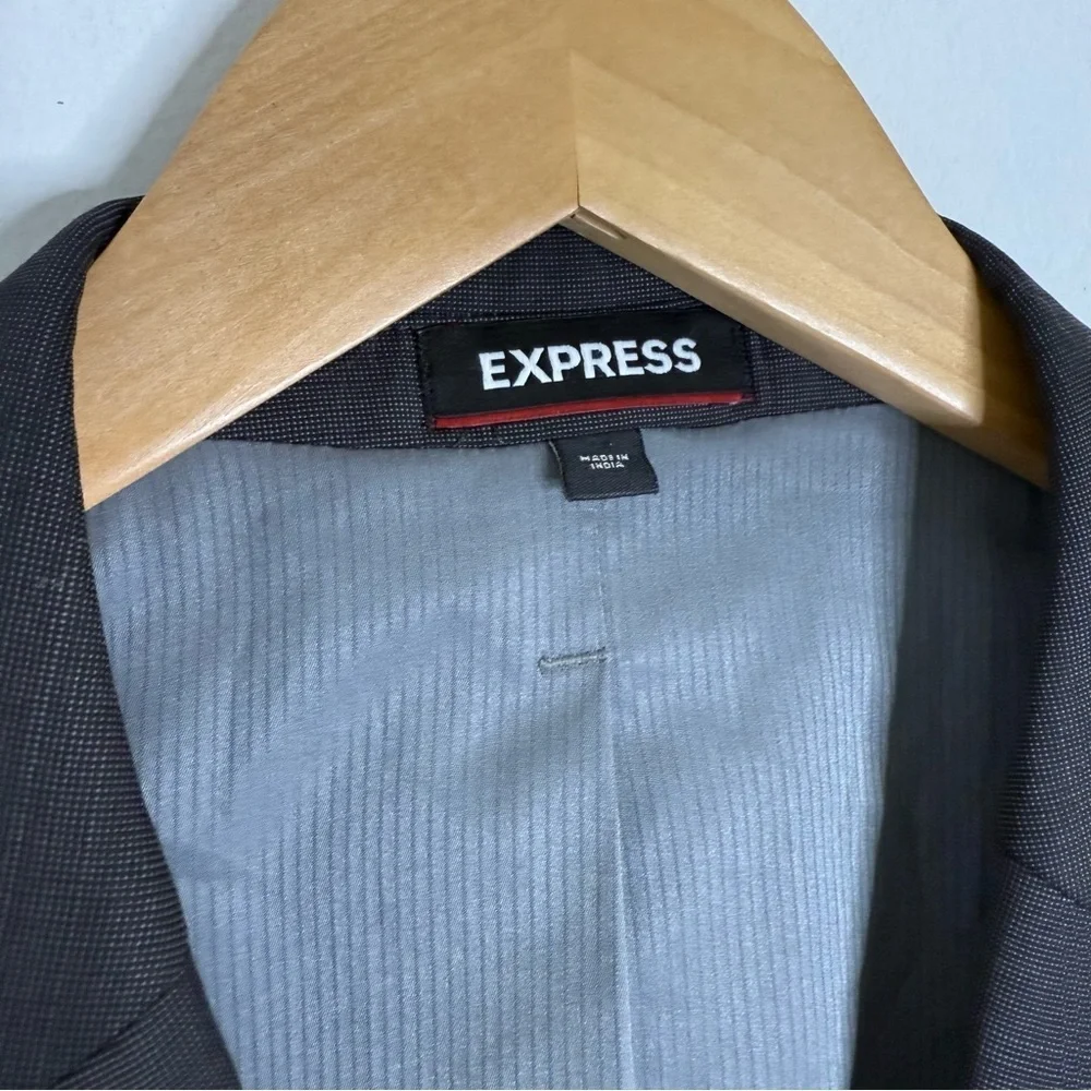 Express Performance Slim Fit Stretch+ Blazer Charcoal Gray 38R